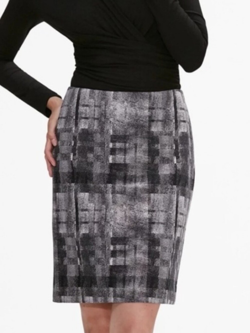 MM Lafleur Nohi Pencil Skirt In Scratch Plaid